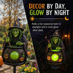 Solar Halloween Garden Lights – Witch Shoe, Pumpkin & Resin Stake Lanterns, Dusk-to-Dawn Auto On/Off for Yard & Outdoor Path - British D'sire