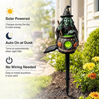 Solar Halloween Garden Lights – Witch Shoe, Pumpkin & Resin Stake Lanterns, Dusk-to-Dawn Auto On/Off for Yard & Outdoor Path - British D'sire
