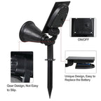 Solar Lights 2 - in - 1 Waterproof 4 LED Solar Spotlight Adjustable Wall Light Landscape Light Security Lighting - British D'sire