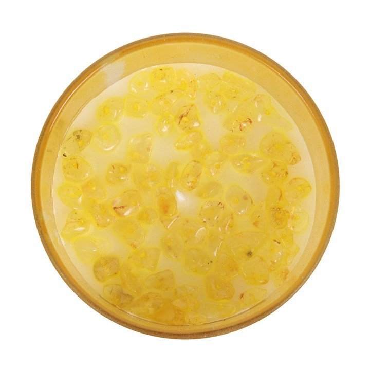 Solar Plexus Chakra Lemon Crystal Chip Candle Secondary image