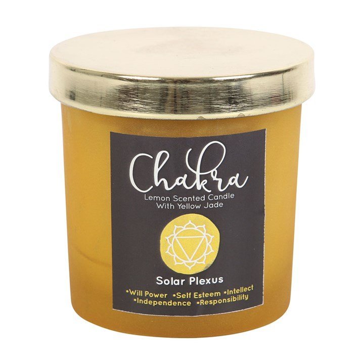 Solar Plexus Chakra Lemon Crystal Chip Candle - British D'sire