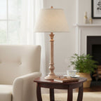 Solenne Table Lamp With Edged Linen Shade - Lamps - British D'sire
