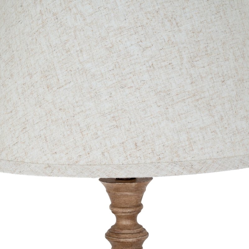 Solenne Table Lamp With Edged Linen Shade - Lamps - British D'sire