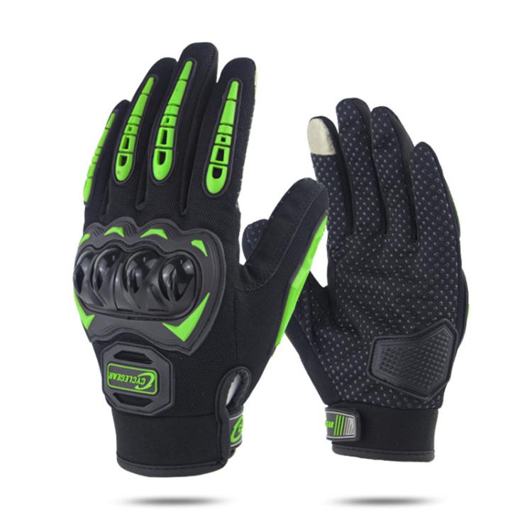 SOMAN CG666 Motorcycle Riding Anti-slip Full Finger Gloves, Size:L(Green) - British D'sire Main image