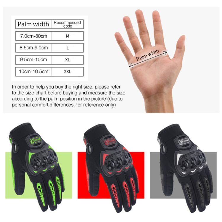 SOMAN CG666 Motorcycle Riding Anti-slip Full Finger Gloves, Size:XL(Red) - British D'sire