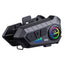 SOMAN Motorcycle Helmet Bluetooth Headset Stereo Voice Microphone, Style:M6 - Hard Mic - British D'sire