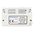SOMPOM S - 10 - 5 10W 5V 2A Switching Driver LED Light Strip Display Screen Lighting Monitor Power Supply - British D'sire