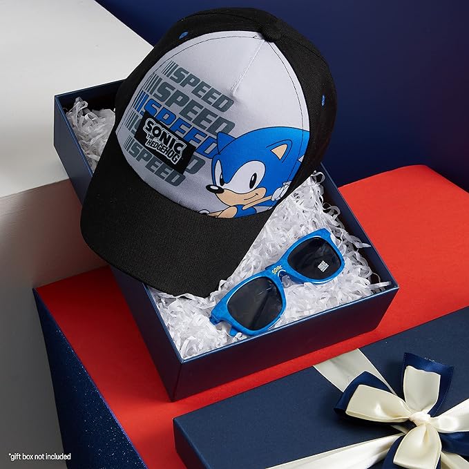 Sonic Baseball Cap & Sunglasses Set – Blue, UV‑Protection Secondary image