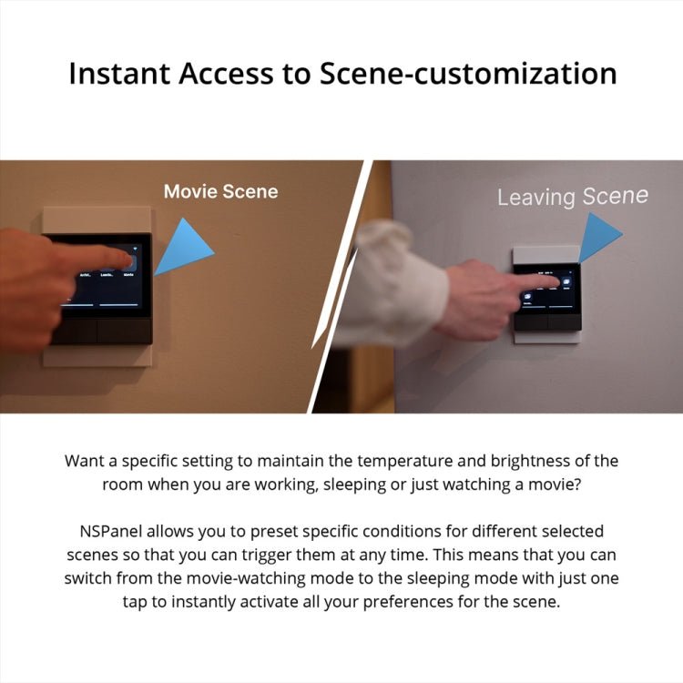 Sonoff NSPanel WiFi Smart Scene Switch Thermostat Temperature All - in - One Control Touch Screen, EU Plug(Black) - British D'sire