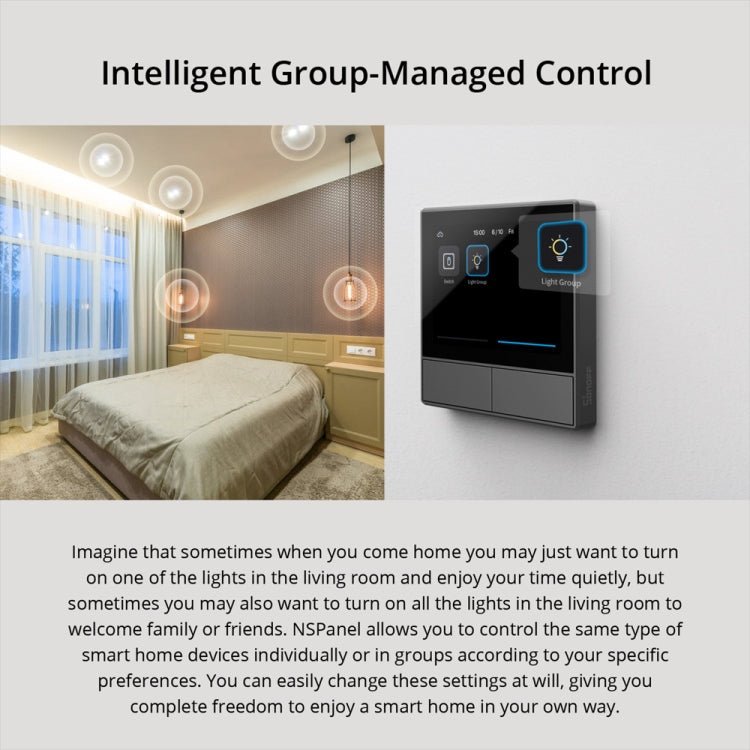 Sonoff NSPanel WiFi Smart Scene Switch Thermostat Temperature All - in - One Control Touch Screen, US Plug(Black) - British D'sire