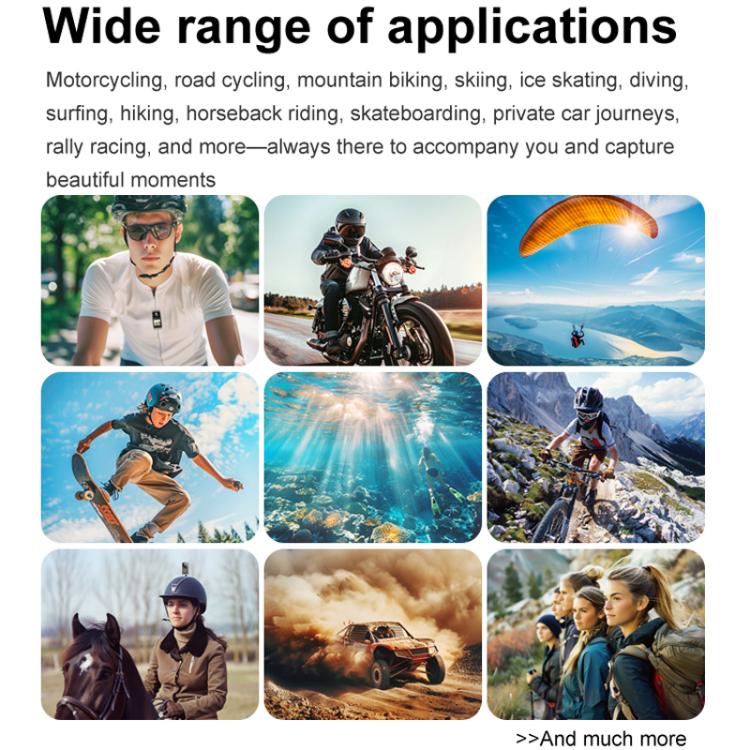 SOOCOO SAW1 With 128G Memory Card 4K HD Anti - Shake Waterproof Motorcycle Riding Recorder Chest Head Mounted Diving Thumb Camera - British D'sire
