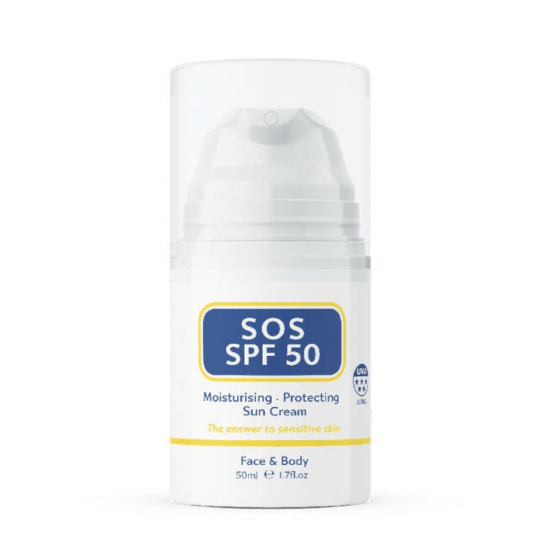 SOS Moisturizing & Protecting SPF 50 Sun Cream 50ml | Broad Spectrum UVA & UVB Protection | Hydrating Sunscreen for Sensitive Skin | Non - Greasy, Anti - Aging Formula - Body Care - British D'sire