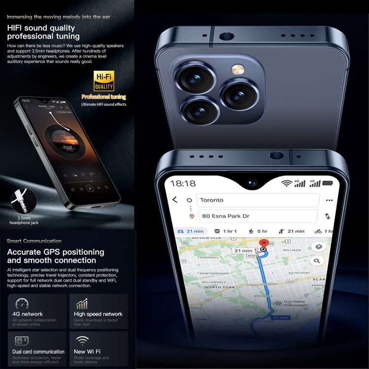 SOYES F9 Max, 6GB+128GB, 4.3 inch Android 12 MTK6762 Octa Core, Network: 4G, OTG, Dual SIM (Dark Blue) - British D'sire