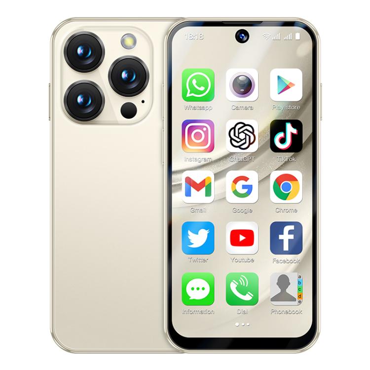 SOYES XS19 Pro, 6GB+128GB, 3.8 inch Android 12.0 MTK6762 Quad Core, Network: 4G, Dual SIM, GPS, OTG, Support Google Play Store (Beige) - British D'sire Main image