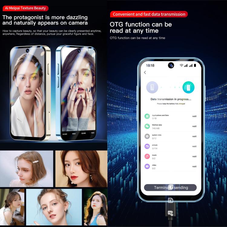 SOYES XS19 Pro, 6GB+128GB, 3.8 inch Android 12.0 MTK6762 Quad Core, Network: 4G, Dual SIM, GPS, OTG, Support Google Play Store (Blue) - British D'sire