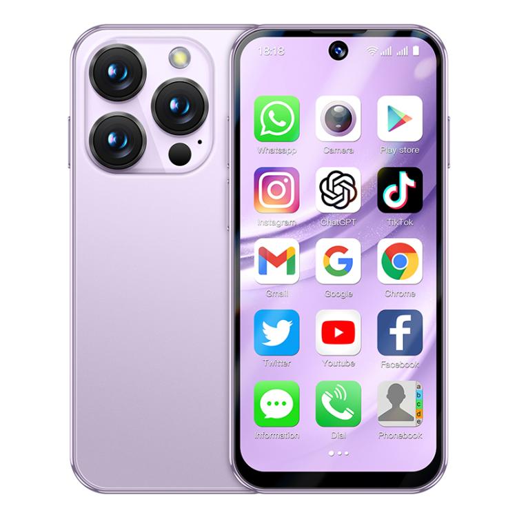 SOYES XS19 Pro, 6GB+128GB, 3.8 inch Android 12.0 MTK6762 Quad Core, Network: 4G, Dual SIM, GPS, OTG, Support Google Play Store (Purple) - British D'sire Main image