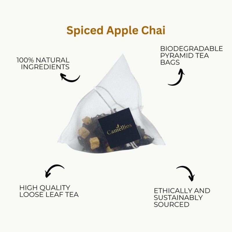 Spiced Apple Chai, Pyramid Tea Bags, Black Tea - Tea & Infusions - British D'sire