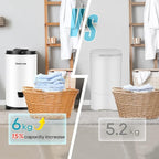 Spin Dryer 6kg by Umelome, Energy&Power Saving Spinner, Energy Efficiency Class: A+++, 2800 RPM Clothes Dryer, Gravity Drain dryer, White - British D'sire