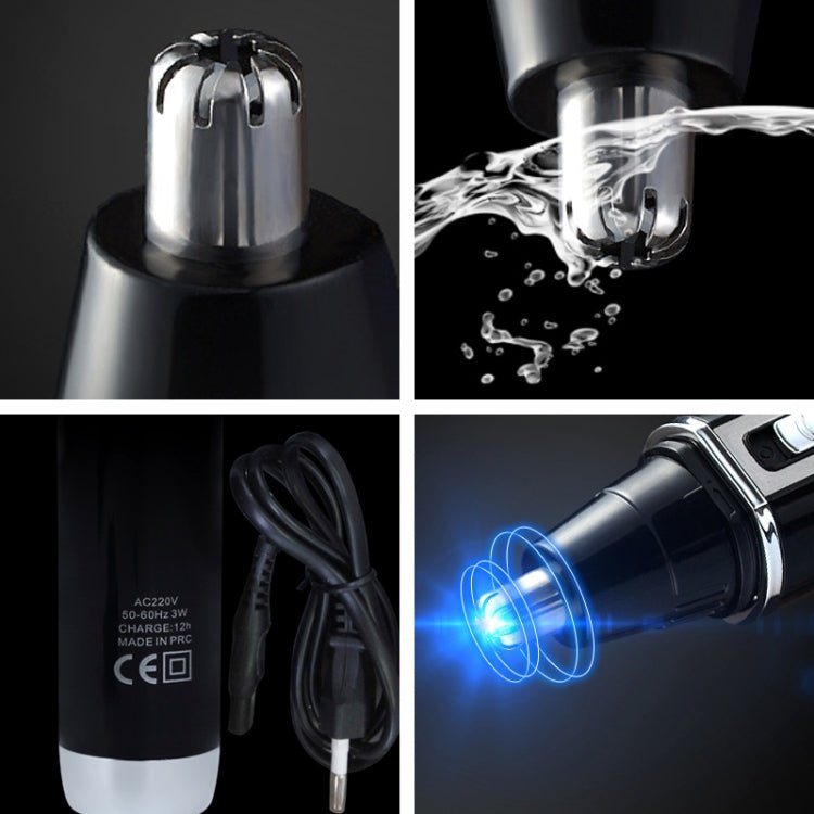 SPORTSMAN Four - in - one Rechargeable Ear Nose Trimmer Electric Shaver Beard Face Eyebrows Hair Trimmer For Men, US Plug(Black, 110V) - British D'sire