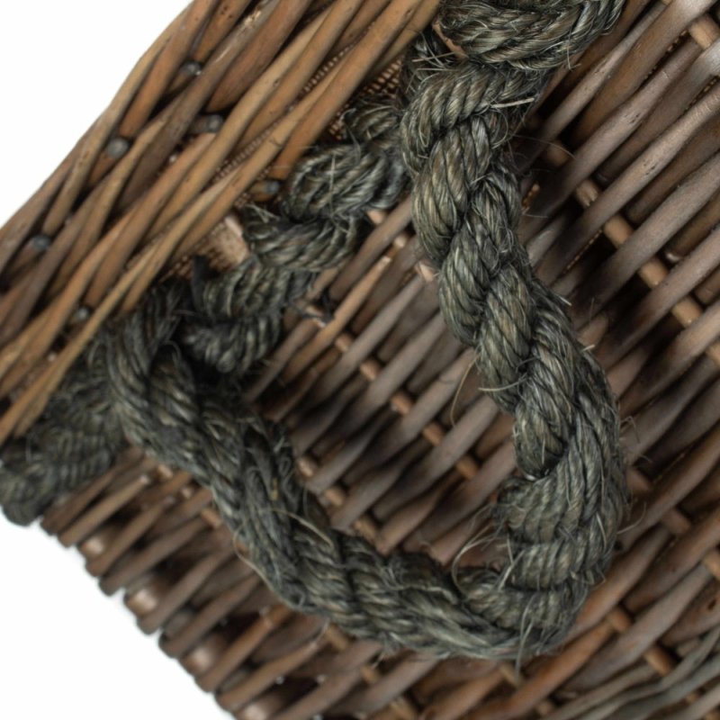 Square Rope Handled Log Storage Basket - Log Baskets - British D'sire