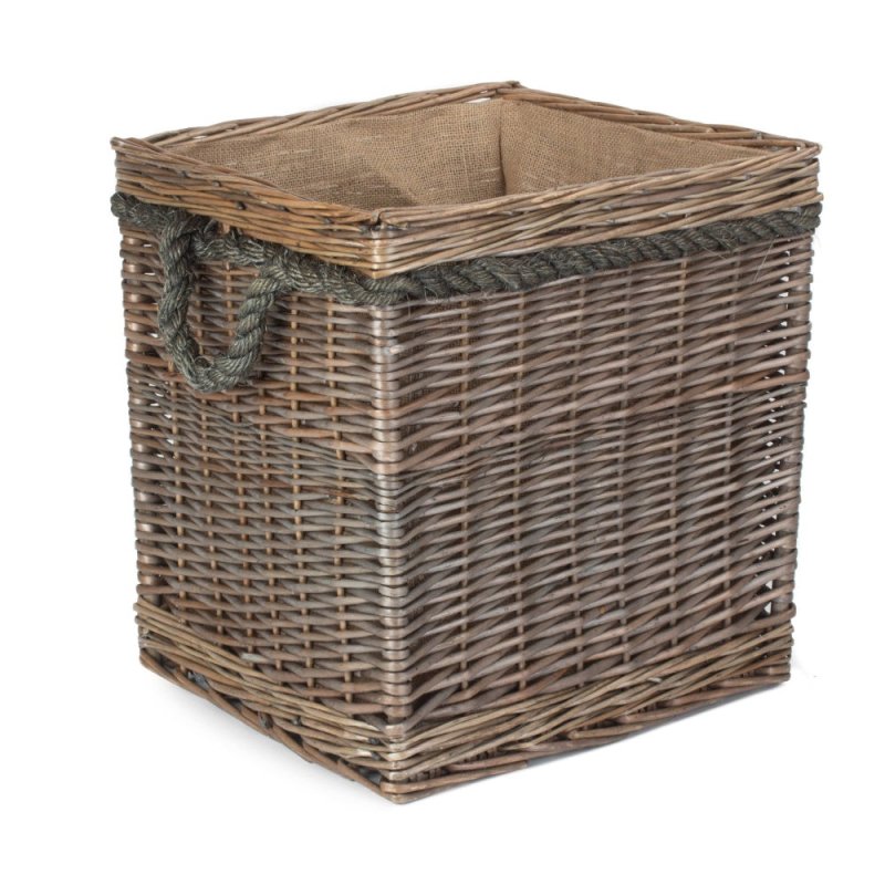 Square Rope Handled Log Storage Basket - Log Baskets - British D'sire Main image