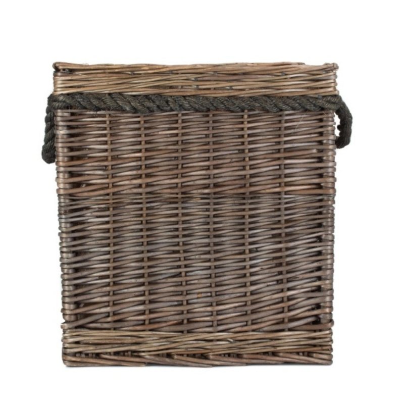 Square Rope Handled Log Storage Basket - Log Baskets - British D'sire