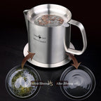 SSGP 304 Stainless Steel Filter Oil Pot Filter Residue Oil Soup Pot Drain Oil Pot Household Filter Oil Residue Oil Storage Pot - British D'sire