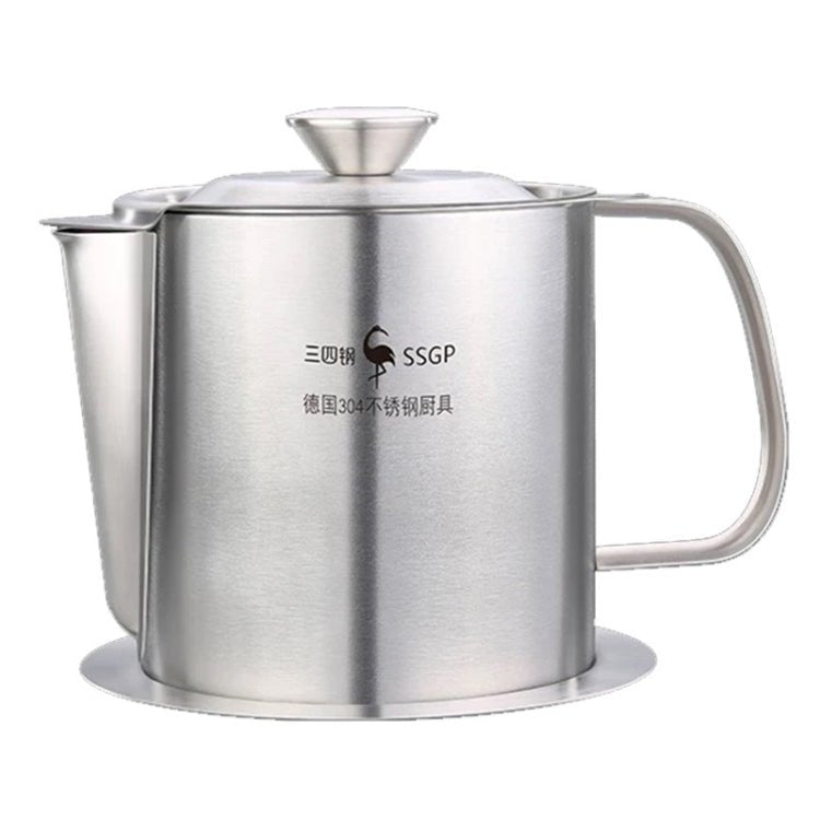 SSGP 304 Stainless Steel Filter Oil Pot Filter Residue Oil Soup Pot Drain Oil Pot Household Filter Oil Residue Oil Storage Pot Secondary image