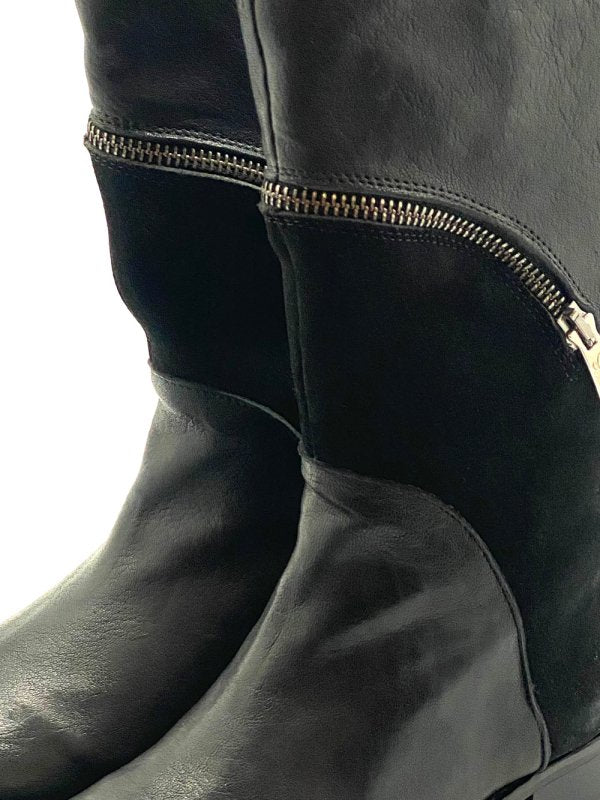 St Chappelle - Black Leather boot - Last pairs 36 - Boot - British D'sire