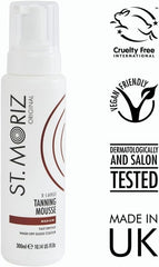St Moriz Original Extra Large Instant Tanning Mousse in Medium | Fast Drying Vegan Fake Tan | With Wash Off Guide Colour | For Streak Free Bronzed Glow | Dermatologically Tested & Cruelty Free | 300ml - British D'sire