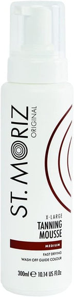 St Moriz Original Extra Large Instant Tanning Mousse in Medium | Fast Drying Vegan Fake Tan | With Wash Off Guide Colour | For Streak Free Bronzed Glow | Dermatologically Tested & Cruelty Free | 300ml - British D'sire