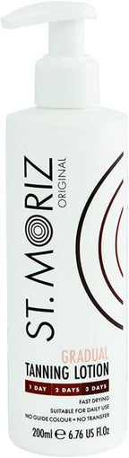 St Moriz Original Gradual Tanning Lotion | Hydrating Gradual Tanning Moisturiser with Fake Tan | Light to Dark | Gradual Tan Body Moisturiser | Dermatologically Tested | Vegan | Cruelty Free | 200ml - British D'sire