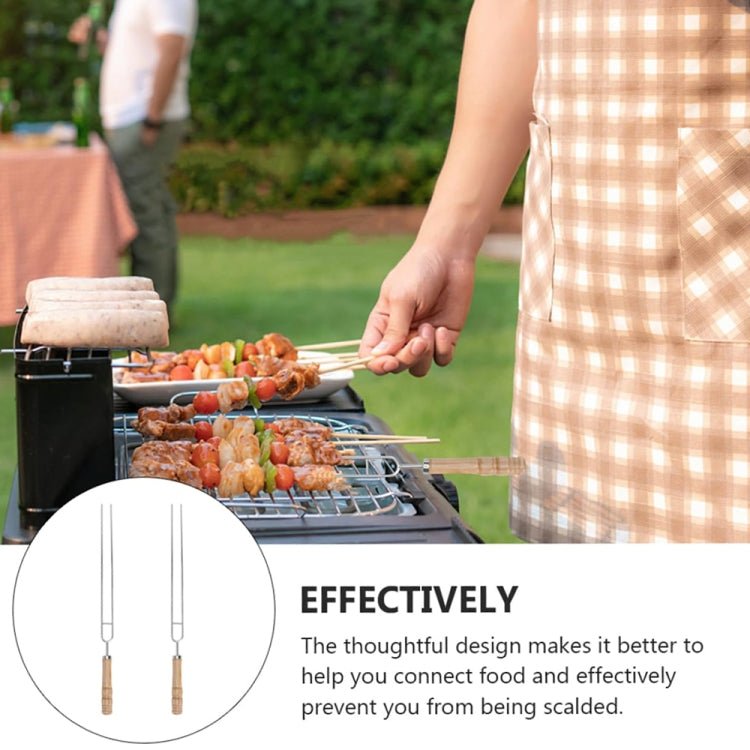 Stainless Steel Barbecue Skewers Barbecue Fork U - shaped Barbecue Fork, Spec: 4pcs - British D'sire
