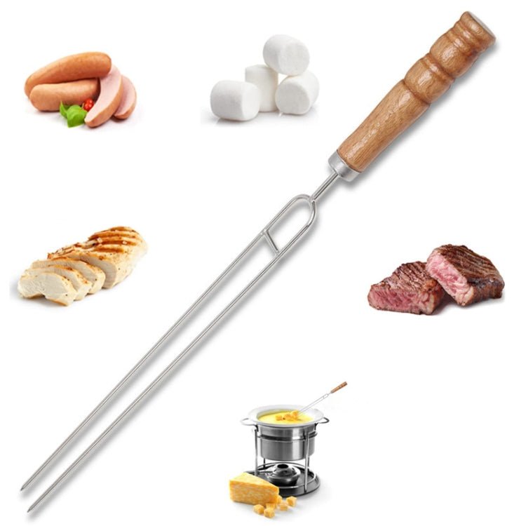 Stainless Steel Barbecue Skewers Barbecue Fork U - shaped Barbecue Fork, Spec: 4pcs - British D'sire