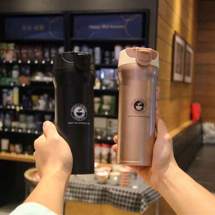 Stainless Steel Thermos Cups Insulated Tumbler, Capacity:380ml(BLACK) Secondary image