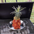 Stainless Steel Vertical Skewer Grill Stand Ideal for Tacos Al Pastor, Shawarma, Brazilian Churrasco, Whole Chicken, Kabobs Etc - BBQ Stand Meat RackWith 3 Detachable Skewers - British D'sire