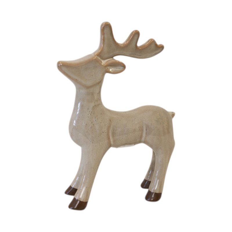 Standing Fawn Brown Reindeer Ornament - Christmas Decor - British D'sire