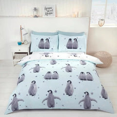 Starry Penguins Kids Bedding Single Double Duvet Quilt Cover Set - Home, Furniture & DIY:Bedding:Bedding Sets & Duvet Covers - British D'sire