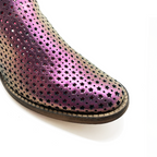 Zippette - Iridescent cranberry stars navy boot - Chanii B