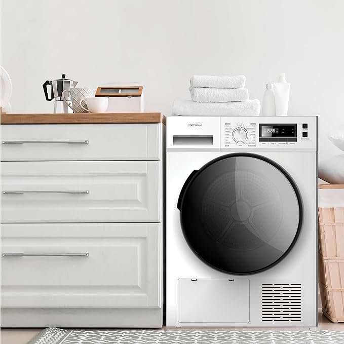 Statesman THP18W Heat Pump Tumble Dryer, 8Kg Load Capacity, LED Display, 16 Programmes, Anti Crease, Child Lock, White Secondary image