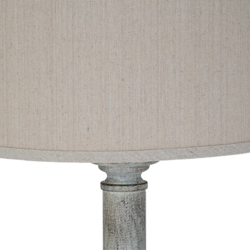 Stella Floor Lamp With Linen Shade - Lamps - British D'sire