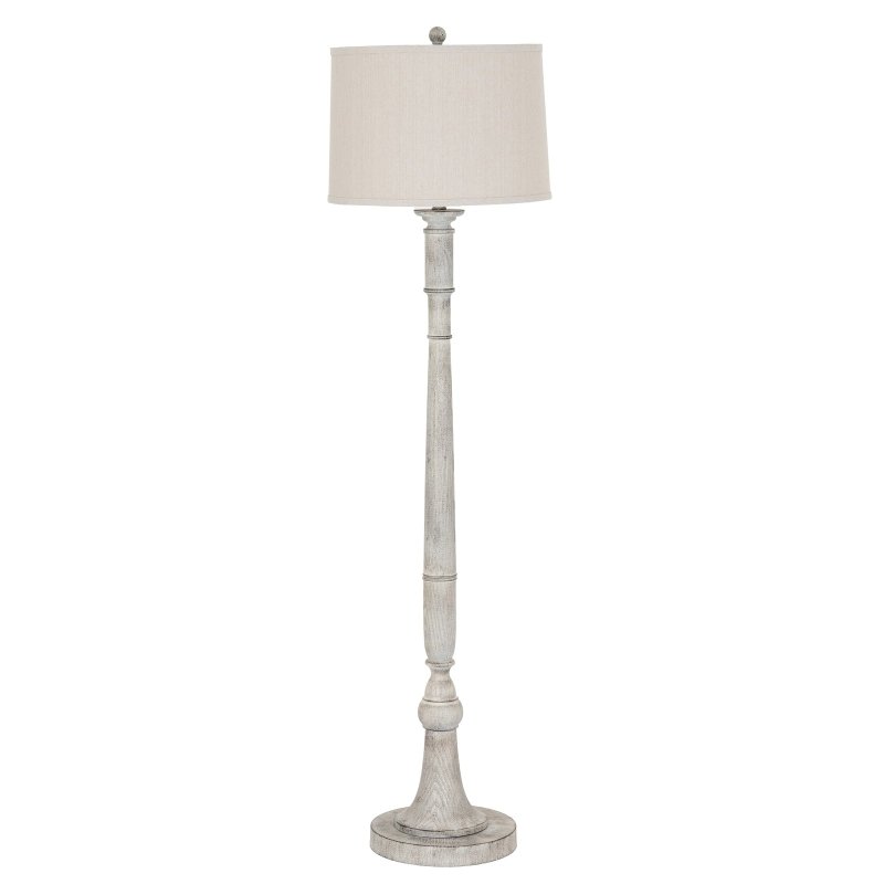 Stella Floor Lamp With Linen Shade - Lamps - British D'sire