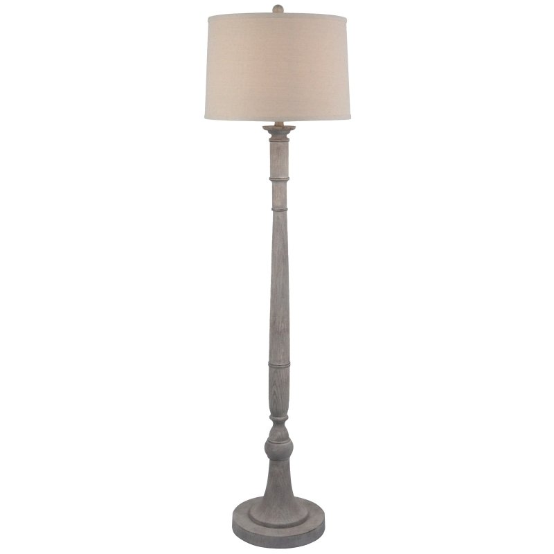 Stella Floor Lamp With Linen Shade - Lamps - British D'sire