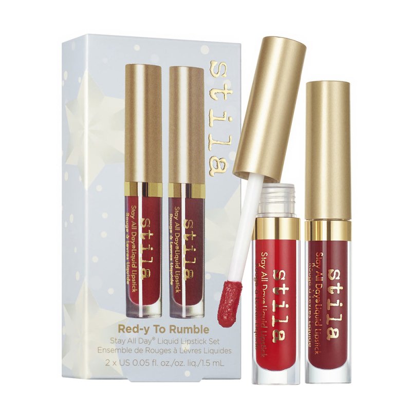 Stila Red-y to Rumble Stay All Day Liquid Lipstick Set Holiday 2023 - liquid lipstick bundle - British D'sire