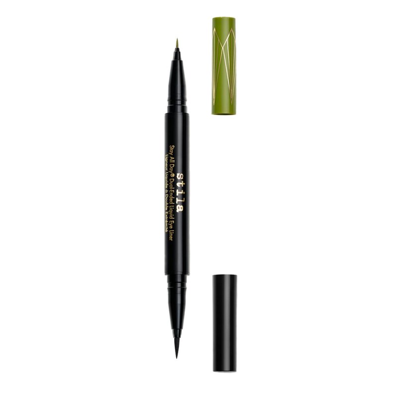 Stila Stay All Day® Dual-Ended Waterproof Liquid Eye Liner: Shimmer Micro Tip - Mojito and Intense Black Secondary image
