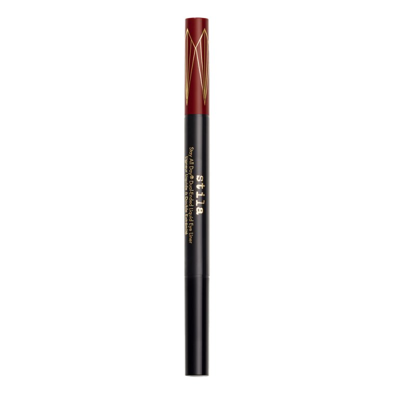 Stila Stay All Day® Dual - Ended Waterproof Liquid Eye Liner: Shimmer Micro Tip Sangria and Intense Black - Liquid Eyeliner - British D'sire