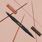 Stila Stay All Day® Dual-Ended Waterproof Liquid Eye Liner: Two Colours - Amber and Dark Brown - Liquid Eyeliner - British D'sire
