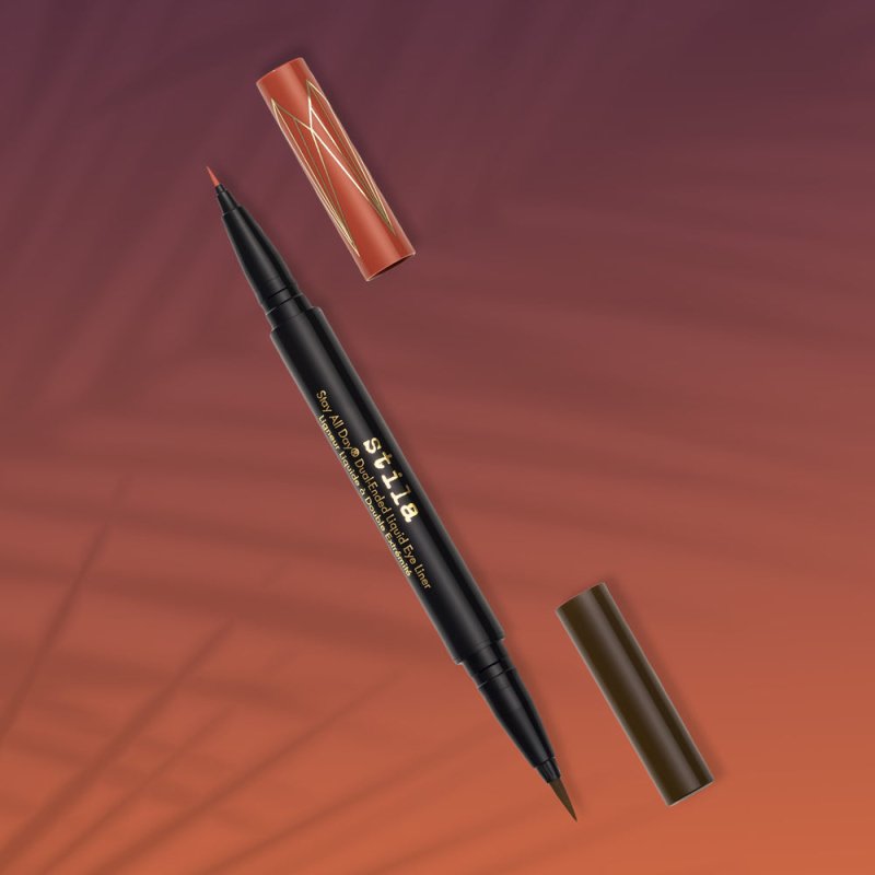 Stila Stay All Day® Dual - Ended Waterproof Liquid Eye Liner: Two Colours - Amber and Dark Brown - Liquid Eyeliner - British D'sire