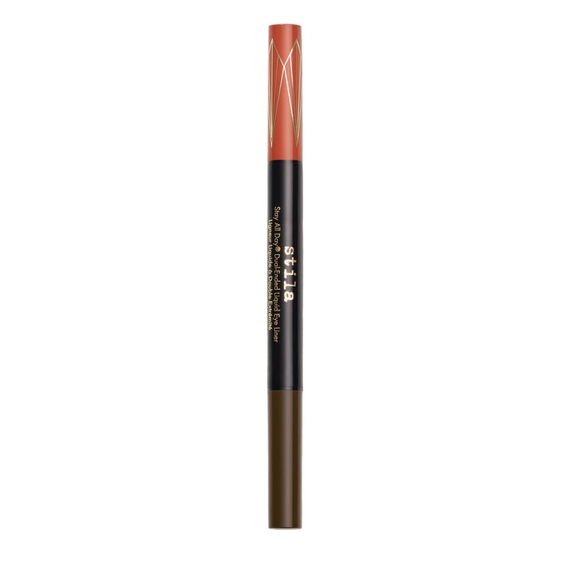 Stila Stay All Day® Dual - Ended Waterproof Liquid Eye Liner: Two Colours - Amber and Dark Brown - Liquid Eyeliner - British D'sire