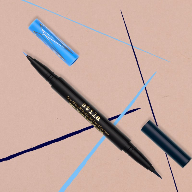 Stila Stay All Day® Dual-Ended Waterproof Liquid Eye Liner: Two Colours - Periwinkle/Midnight - Liquid Eyeliner - British D'sire